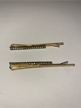 Gold Crystal Accent Bobby Pins - Women Hair